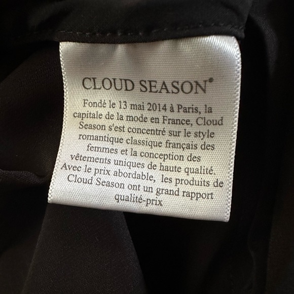 CLOUD SEASON PARIS Black Sparkle and Lace Cold Shoulder Blouse - Picture 11 of 14